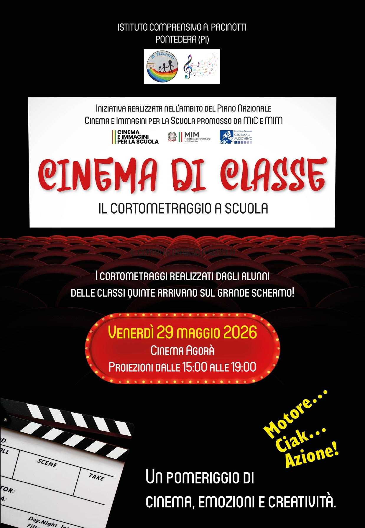 CINEMA di CLASSE – Il cortometraggio a scuola